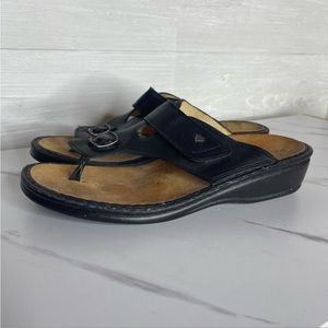 Finn comfort Alexandria black leather sandal 43